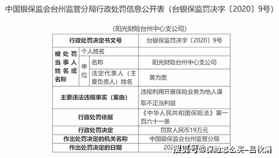 ‘b体育’
阳光财险台州中支被罚19万元：使用保险业务为他人不正当牟利(图4)